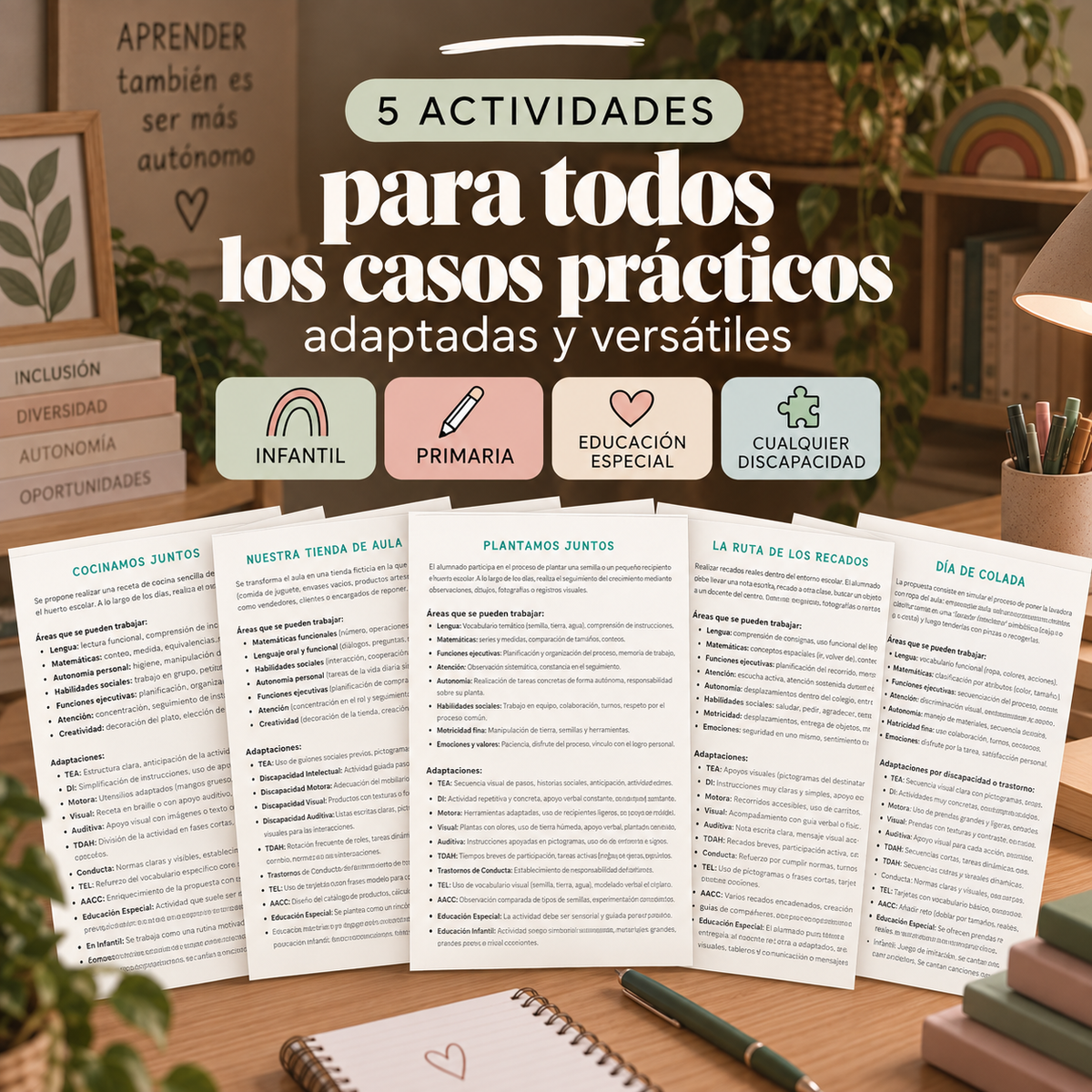 5 actividades transferibles para los casos prácticos de PT