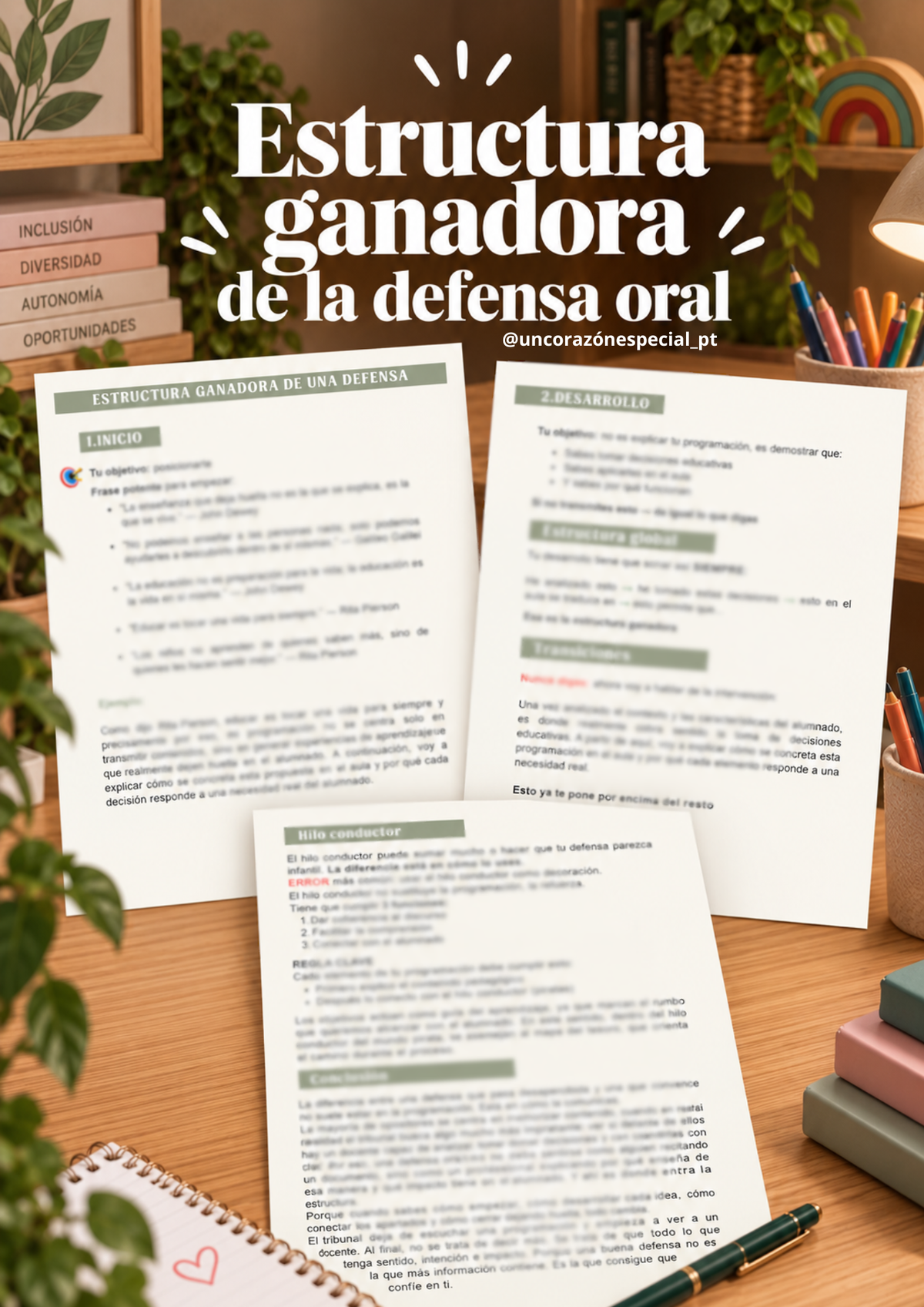 Estructura ganadora para la defensa oral de la programación