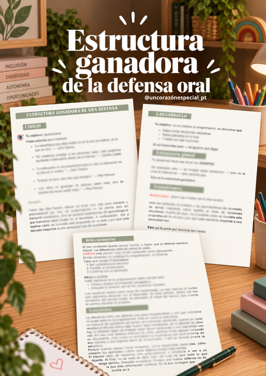 Estructura ganadora para la defensa oral de la programación